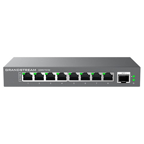 Grandstream IPG-GWN7701M Unmanged 2.5 Multi-Gigabit Switch, 8 x 2.5 Gige 1 x SFP+ Grandstream IPG-GWN7701M Unmanged 2.5 Multi-Gigabit Switch, 8 x 2.5 Gige 1 x SFP+